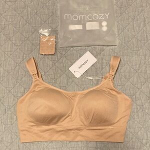 Momcozy Women's Beige Nursing Bra